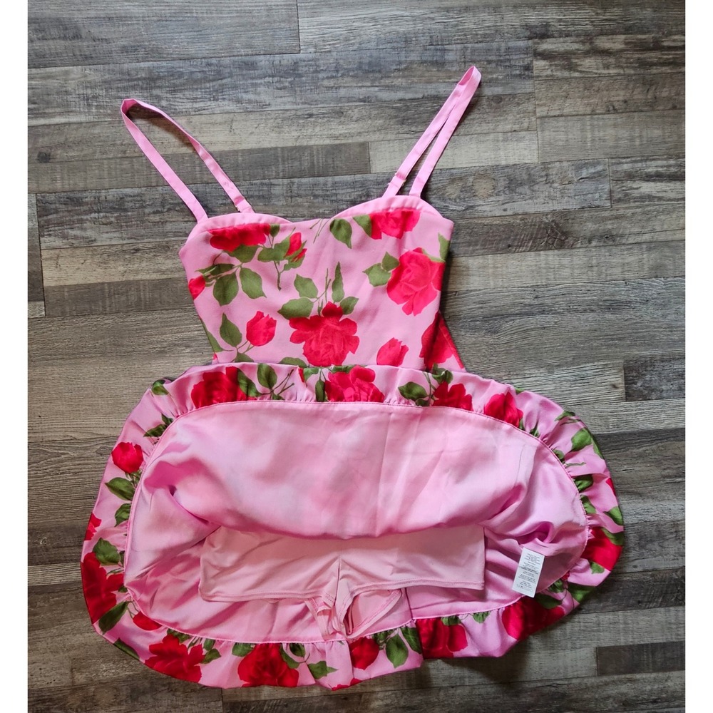 Show Me Your Mumu Tiffany Skort Dress Pink Rose Floral Mini Dress Small - Picture 3 of 10